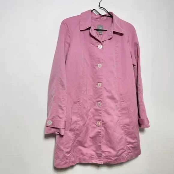J. Jill Lightweight Jacket Womens Small Dusty Pink Linen Blend Lined Spring Coat - Picture 11 of 11